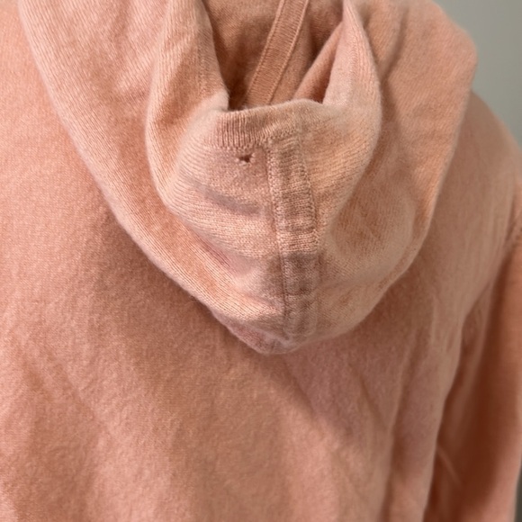 Anthropologie Cashmere Collection Limited Edition Mauve Hoodie Sweater Sz M FLAW - Picture 6 of 11